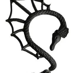 Boucle Tour D'oreille X1 Côté Droit, Dragon Noir, Restyle, Gothique Occulte