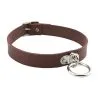 STEAMPUNK STORY Ras De Cou Fin Marron, Imitation Cuir Avec Anneau, Gothique Steampunk Fetish -Costumes Cosplay Soldes Boutique ACCCOU300