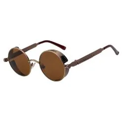 STEAMPUNK STORY Lunettes Vintage à Verres Marron, Steampunk Retro Vintage élégant Vampire Gothique