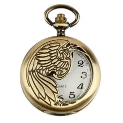STEAMPUNK STORY Montre De Gousset Phoenix Doré Intérieur Blanc Aristocrate Gothique Steampunk