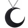 RESTYLE Collier Gros Croissant De Lune Noir Luna Occulte -Costumes Cosplay Soldes Boutique ACCPEN311