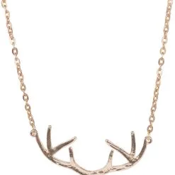 STEAMPUNK STORY Collier Bois De Cerf Doré Lolita Sweet Cute