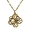 STEAMPUNK STORY Collier Doré Vieilli Avec Pendentif Amas De Rouages D'horloge Steampunk -Costumes Cosplay Soldes Boutique ACCPEN455