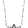 STEAMPUNK STORY Collier Argenté Avec Petit Pendentif Chauve Souris, Gothique Vampire Vintage -Costumes Cosplay Soldes Boutique ACCPEN494
