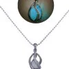 STEAMPUNK STORY Collier Larme Bleue Lumineuse Dans Le Noir Dans Sa Cage Décorée -Costumes Cosplay Soldes Boutique ACCPEN566