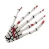 STEAMPUNK STORY Pince à Cheveux Main Squelette Blanche Avec Taches De Sang Rouge -Costumes Cosplay Soldes Boutique ACCPIN216