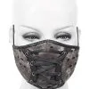 DEVIL FASHION Masque Marron, Parties Faux Cuir Noir Et Laçage, Steampunk Postapo, Mad Max -Costumes Cosplay Soldes Boutique DEVFA0201