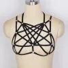 STEAMPUNK STORY Harnais De Poitrine Sangles Noires Géométriques Bondage Burlesque Gothique Lingerie