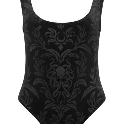 Body En Velours Noir Avec Motifs Baroques Et Pieuvre, Cthulhu KILLSTAR, Gothique Nugoth