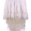 Pentagramme Jupe Blanche Asymétrique Victorienne Burlesque Gothique -Costumes Cosplay Soldes Boutique PENTA014