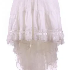 Pentagramme Jupe Blanche Asymétrique Victorienne Burlesque Gothique