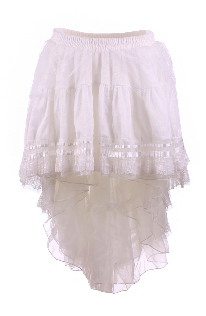 Pentagramme Jupe Blanche Asymétrique Victorienne Burlesque Gothique 3 Pentagramme Jupe Blanche Asymétrique Victorienne Burlesque Gothique