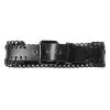Ras De Cou Effet Ceinture, Collier En Cuir Noir Avec Chaîne Noire, Rock Fetish, Punk Rave -Costumes Cosplay Soldes Boutique PUNKR0518