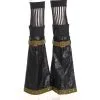 RQ-BL Guêtres Noires Montantes Imitation Cuir Avec Sangles Kakis Steampunk RQBL -Costumes Cosplay Soldes Boutique RQBL0175