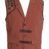 RQ-BL Veste Sans Manches Marron Orangé Avec Sangles Marrons, Steampunk RQBL -Costumes Cosplay Soldes Boutique RQBL0349