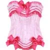 STEAMPUNK STORY Corset Rose Avec Dentelle Et Noeuds -Costumes Cosplay Soldes Boutique VETCOR060
